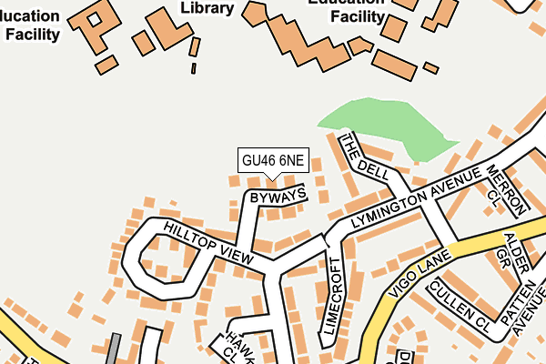 GU46 6NE map - OS OpenMap – Local (Ordnance Survey)