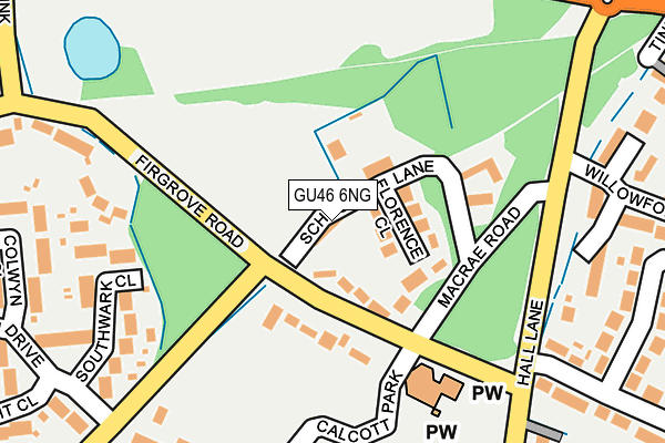GU46 6NG map - OS OpenMap – Local (Ordnance Survey)