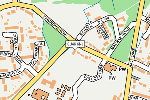 GU46 6NJ map - OS OpenMap – Local (Ordnance Survey)