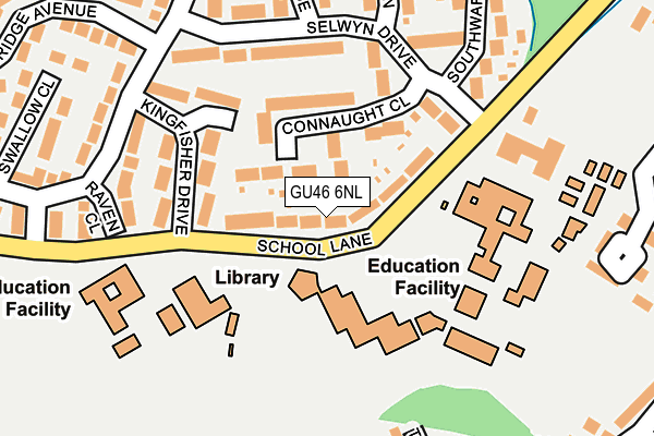 GU46 6NL map - OS OpenMap – Local (Ordnance Survey)