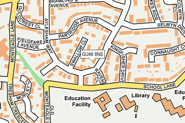GU46 6NS map - OS OpenMap – Local (Ordnance Survey)