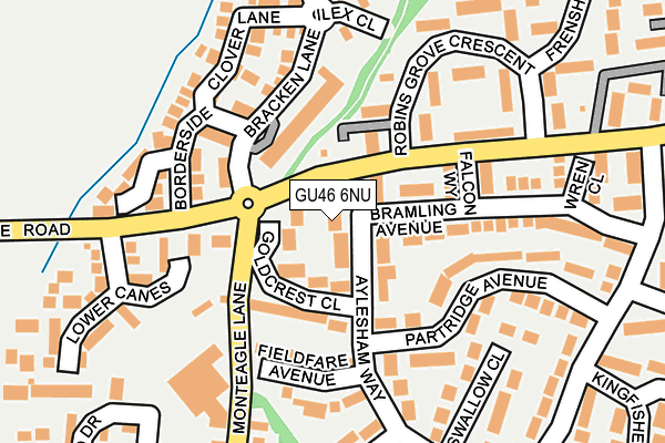 GU46 6NU map - OS OpenMap – Local (Ordnance Survey)