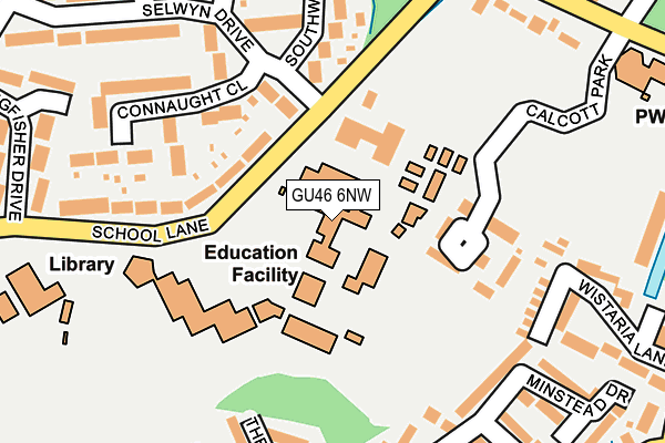 GU46 6NW map - OS OpenMap – Local (Ordnance Survey)