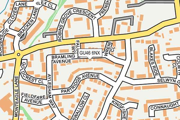 GU46 6NX map - OS OpenMap – Local (Ordnance Survey)