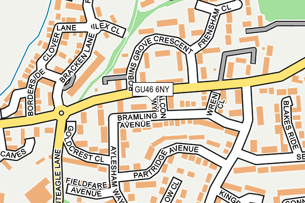 GU46 6NY map - OS OpenMap – Local (Ordnance Survey)
