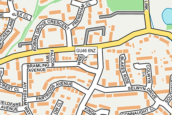 GU46 6NZ map - OS OpenMap – Local (Ordnance Survey)