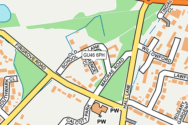 GU46 6PH map - OS OpenMap – Local (Ordnance Survey)