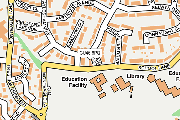 GU46 6PQ map - OS OpenMap – Local (Ordnance Survey)