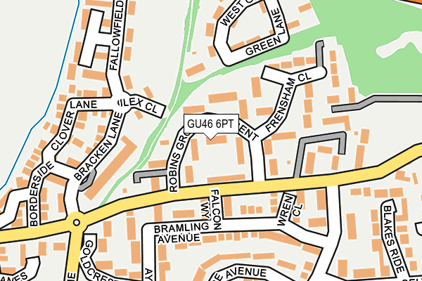 GU46 6PT map - OS OpenMap – Local (Ordnance Survey)