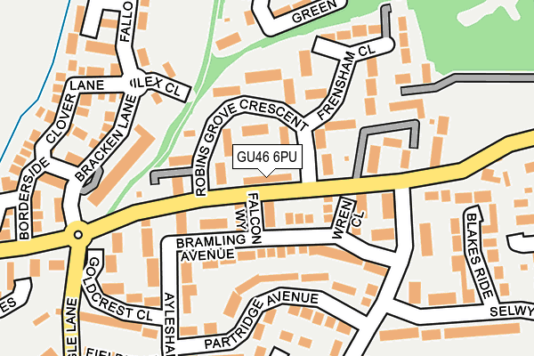 GU46 6PU map - OS OpenMap – Local (Ordnance Survey)