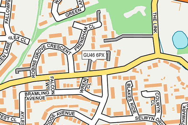 GU46 6PX map - OS OpenMap – Local (Ordnance Survey)