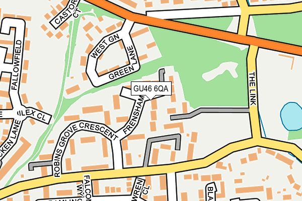 GU46 6QA map - OS OpenMap – Local (Ordnance Survey)
