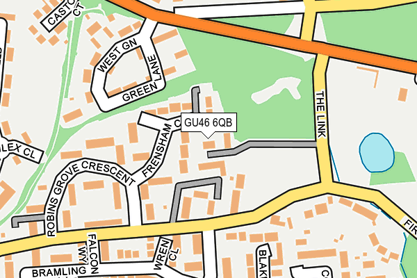 GU46 6QB map - OS OpenMap – Local (Ordnance Survey)