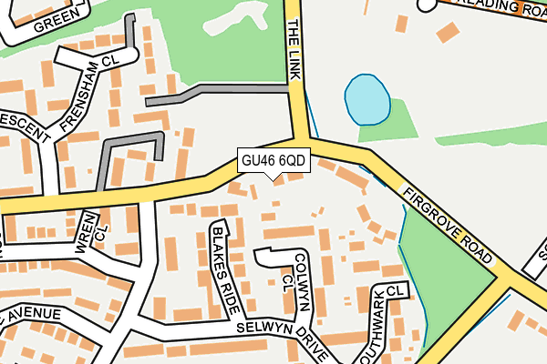 GU46 6QD map - OS OpenMap – Local (Ordnance Survey)