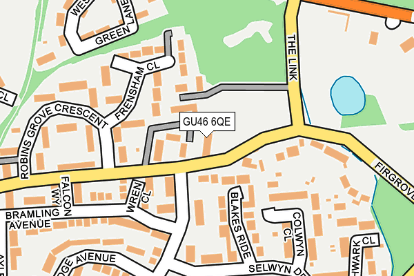 GU46 6QE map - OS OpenMap – Local (Ordnance Survey)