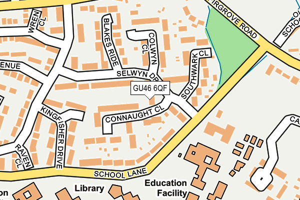GU46 6QF map - OS OpenMap – Local (Ordnance Survey)