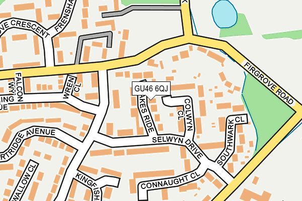 GU46 6QJ map - OS OpenMap – Local (Ordnance Survey)