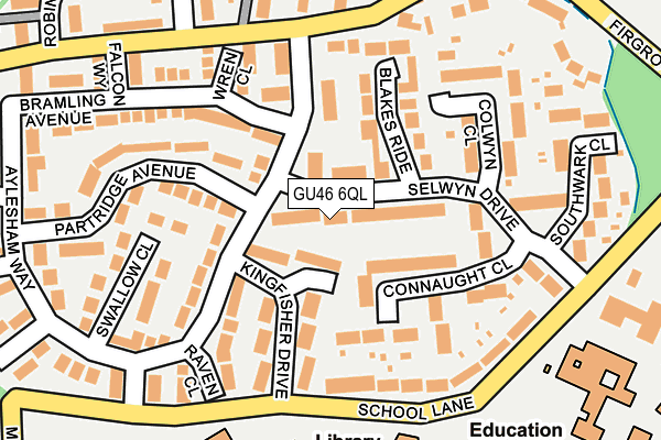 GU46 6QL map - OS OpenMap – Local (Ordnance Survey)