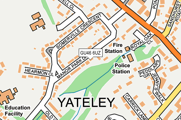 GU46 6UZ map - OS OpenMap – Local (Ordnance Survey)