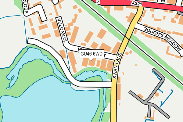 GU46 6WD map - OS OpenMap – Local (Ordnance Survey)