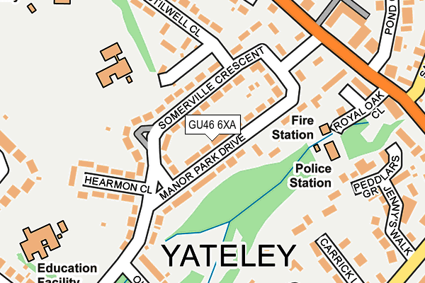 GU46 6XA map - OS OpenMap – Local (Ordnance Survey)