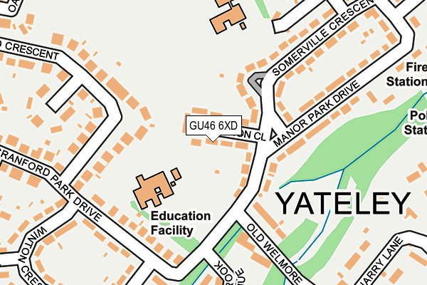 GU46 6XD map - OS OpenMap – Local (Ordnance Survey)