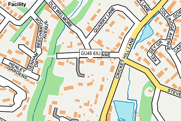 GU46 6XJ map - OS OpenMap – Local (Ordnance Survey)