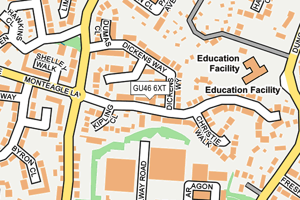 GU46 6XT map - OS OpenMap – Local (Ordnance Survey)