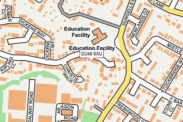 GU46 6XU map - OS OpenMap – Local (Ordnance Survey)