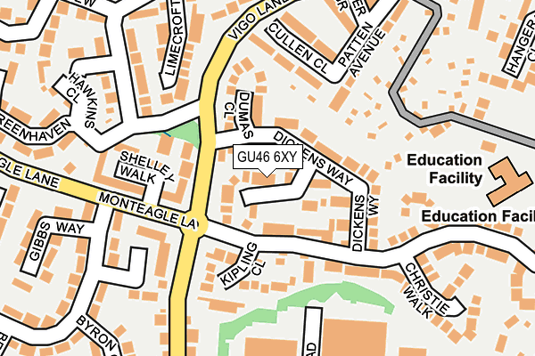 GU46 6XY map - OS OpenMap – Local (Ordnance Survey)