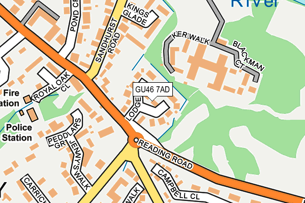 GU46 7AD map - OS OpenMap – Local (Ordnance Survey)