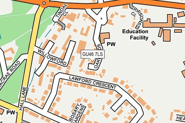 GU46 7LS map - OS OpenMap – Local (Ordnance Survey)