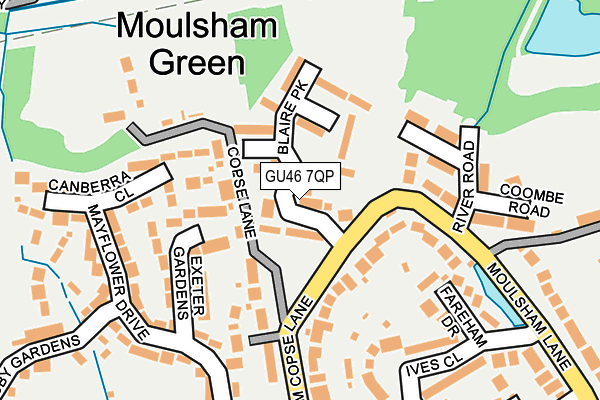 GU46 7QP map - OS OpenMap – Local (Ordnance Survey)