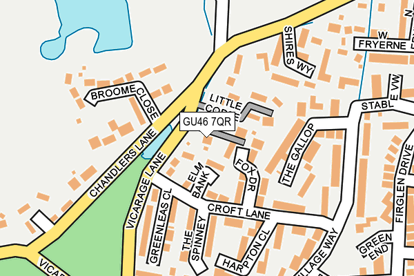 GU46 7QR map - OS OpenMap – Local (Ordnance Survey)