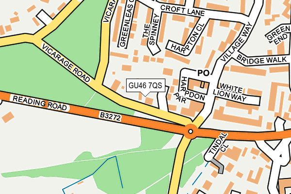 GU46 7QS map - OS OpenMap – Local (Ordnance Survey)