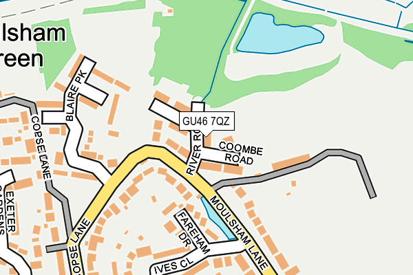 GU46 7QZ map - OS OpenMap – Local (Ordnance Survey)