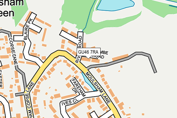 GU46 7RA map - OS OpenMap – Local (Ordnance Survey)