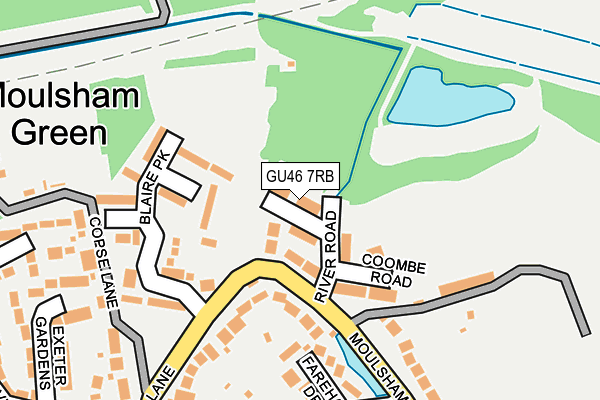 GU46 7RB map - OS OpenMap – Local (Ordnance Survey)