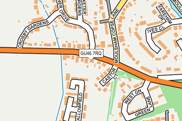 GU46 7RQ map - OS OpenMap – Local (Ordnance Survey)