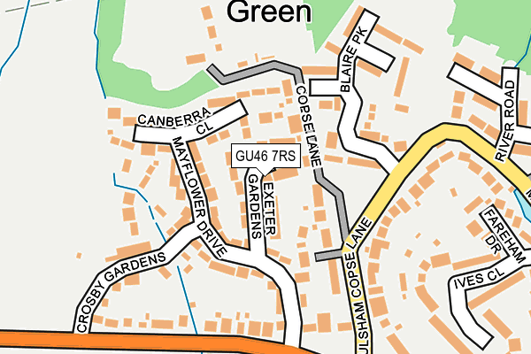 GU46 7RS map - OS OpenMap – Local (Ordnance Survey)