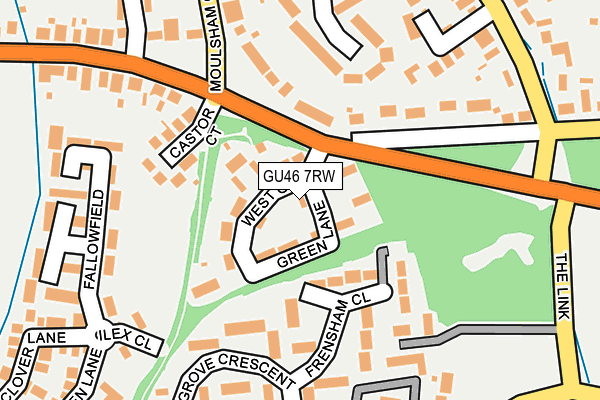 GU46 7RW map - OS OpenMap – Local (Ordnance Survey)