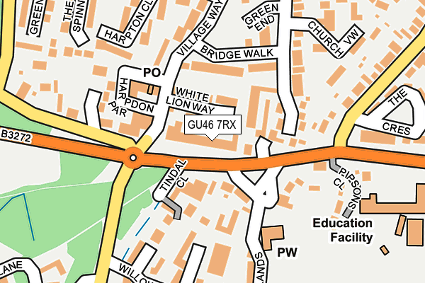 GU46 7RX map - OS OpenMap – Local (Ordnance Survey)