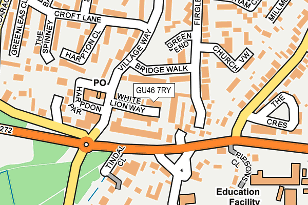 GU46 7RY map - OS OpenMap – Local (Ordnance Survey)