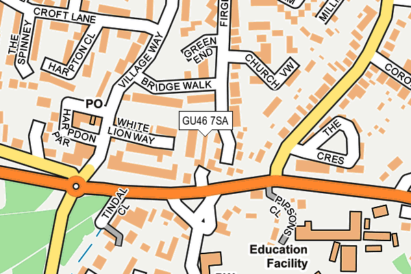 GU46 7SA map - OS OpenMap – Local (Ordnance Survey)