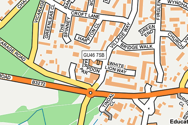 GU46 7SB map - OS OpenMap – Local (Ordnance Survey)