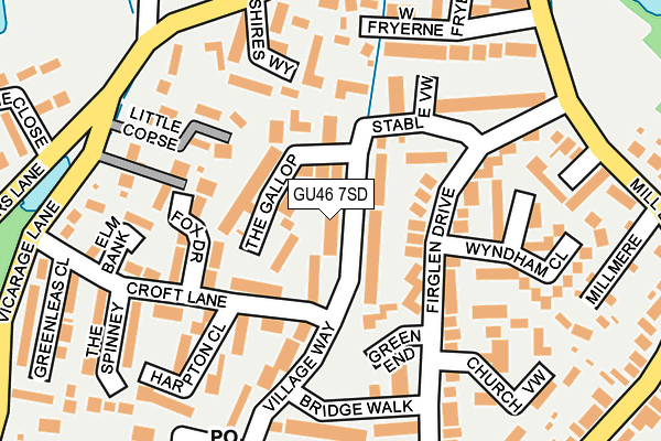 GU46 7SD map - OS OpenMap – Local (Ordnance Survey)