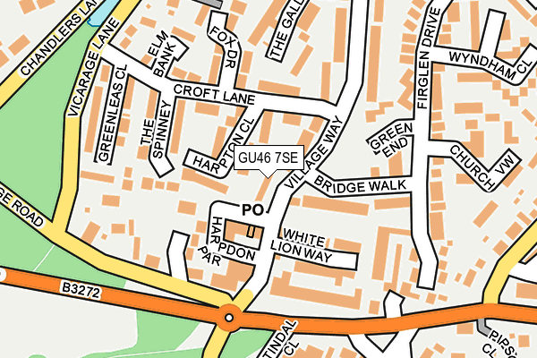 GU46 7SE map - OS OpenMap – Local (Ordnance Survey)