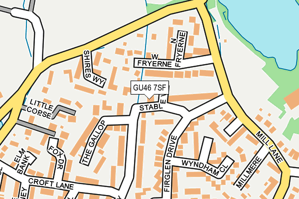 GU46 7SF map - OS OpenMap – Local (Ordnance Survey)