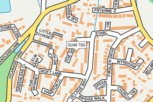 GU46 7SG map - OS OpenMap – Local (Ordnance Survey)