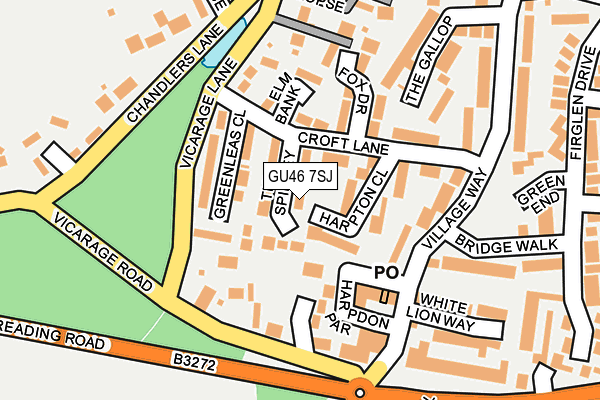 GU46 7SJ map - OS OpenMap – Local (Ordnance Survey)